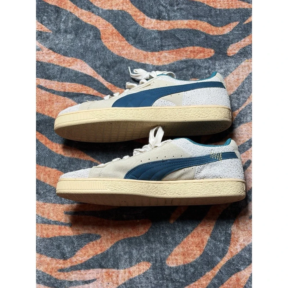 PUMA Suede Underdogs Sugared Almond Tropic Putty Blue Beige 396879-01, US M 10.5